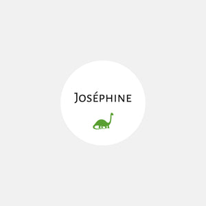 Personalisierte Aufkleber Geburt Klassischer kleiner Dinosaurier