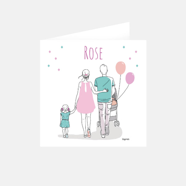 Geburtsanzeige „Meine große Schwester der rosa Familie“ von Kopines