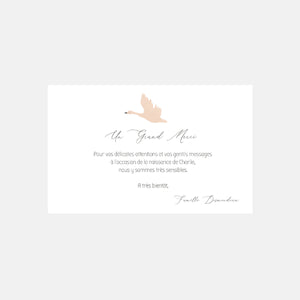 Birth thank you card L’envolée