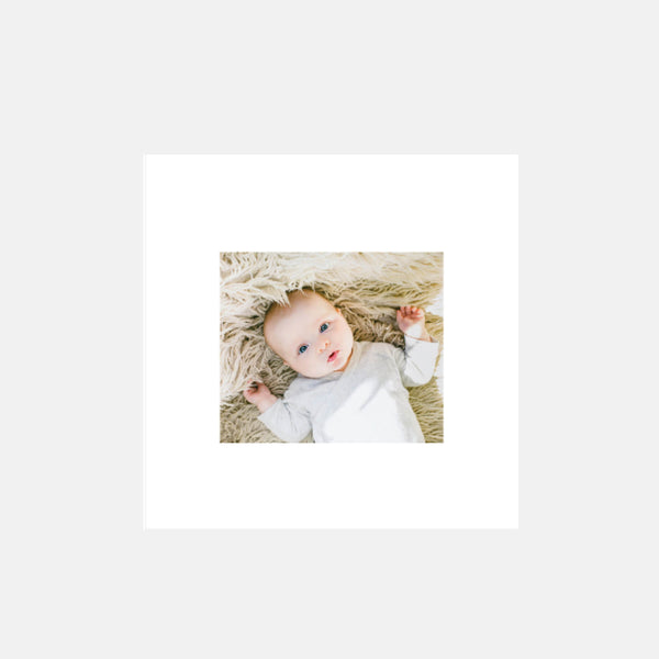 Boy bassinet birth announcement