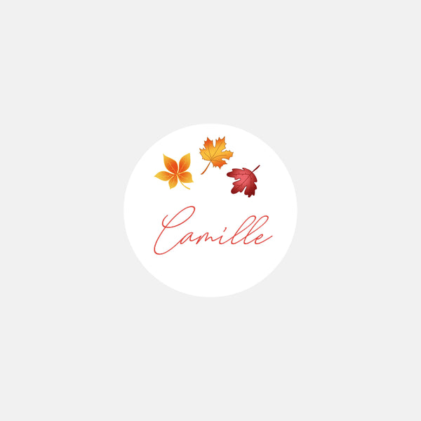 Stickers personnalisés naissance balade d'automne