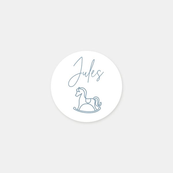 Stickers personnalisés naissance jouet