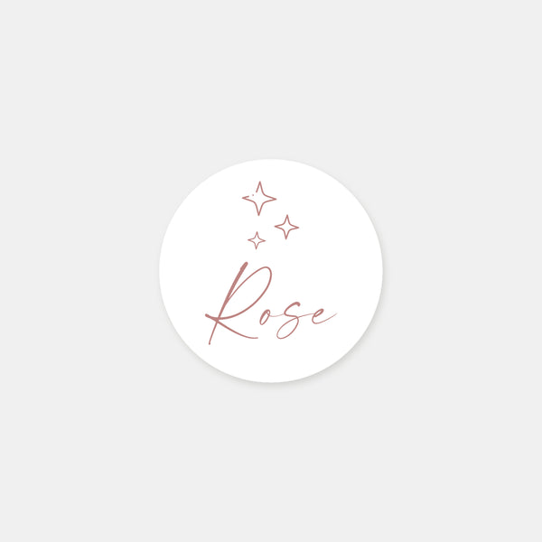 Stickers personnalisés naissance étoiles