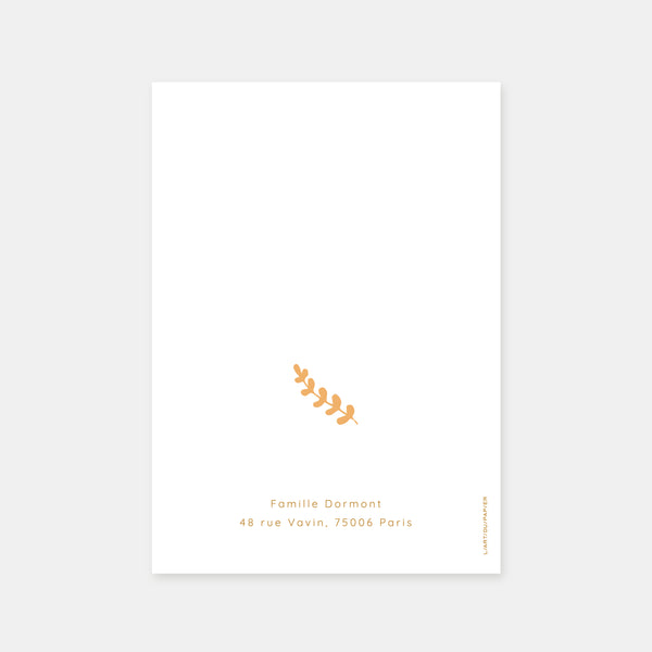 Faire-part de naissance ours fleuri