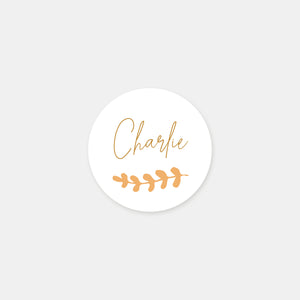 Stickers personnalisés naissance fleuri