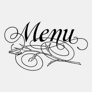 Tampon menu avec rose