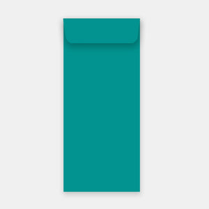 Pochette 115x324 mm velin vert paon