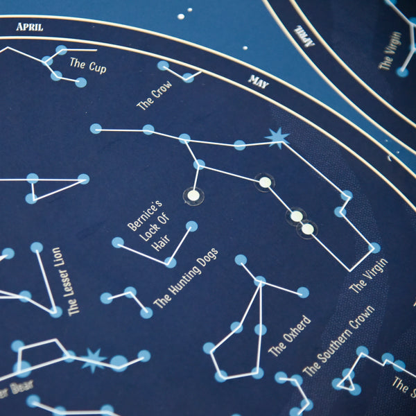 Mon poster en stickers carte du ciel phosphorescente