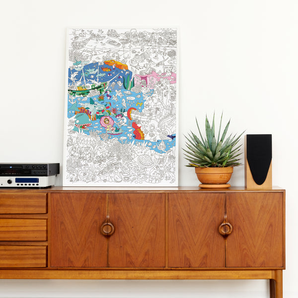 Poster géant à colorier Ocean
