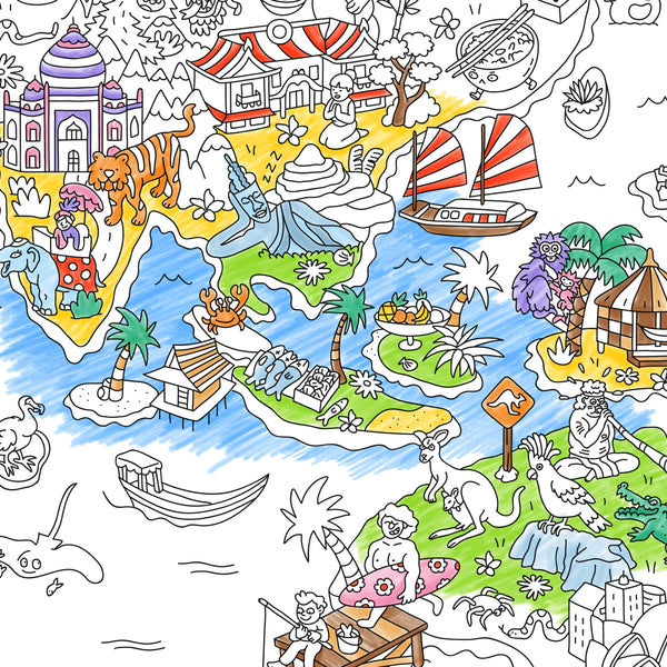 Poster géant à colorier Atlas