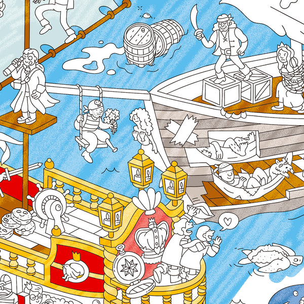 Giant coloring poster Pirates