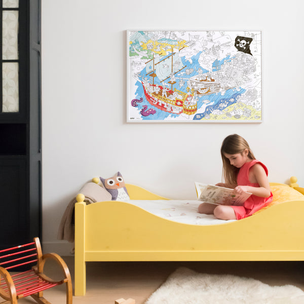 Giant coloring poster Pirates