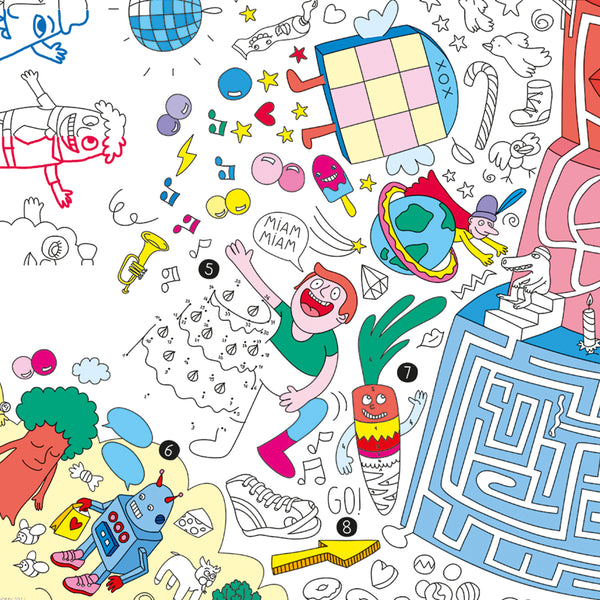 Giant coloring poster Giant Game + Pencil