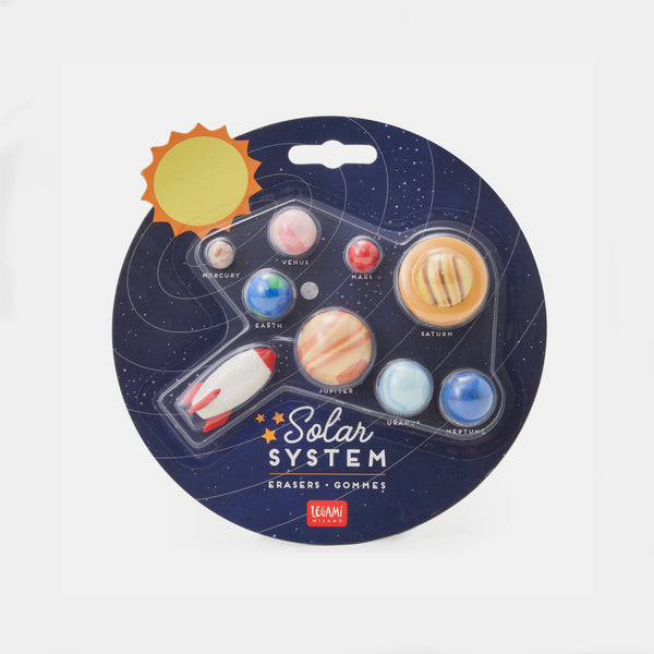 Solar system eraser - 9 pcs
