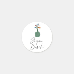 Stickers personnalisés mariage une fenêtre sur le jardin