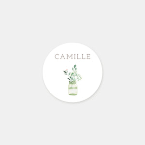 Stickers personnalisés baptême champêtre chic