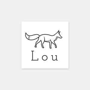 Personalized forest animal birth stamp