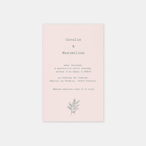 Brindille-Hochzeitseinladungskarte