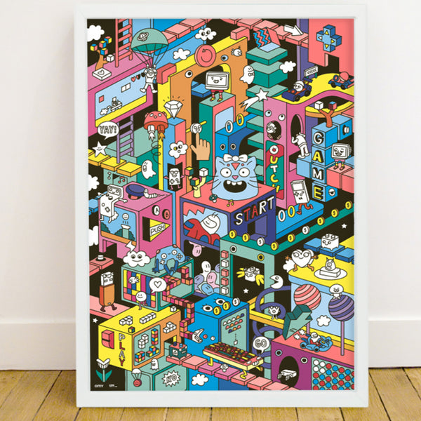 Riesiges Videospiel-Sticker-Poster
